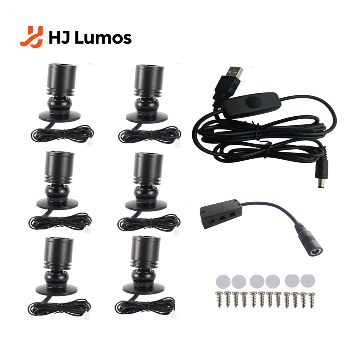 Model Kit Display Case - 1-to-6/10 Dimmable LED Spotlights USB Mini
