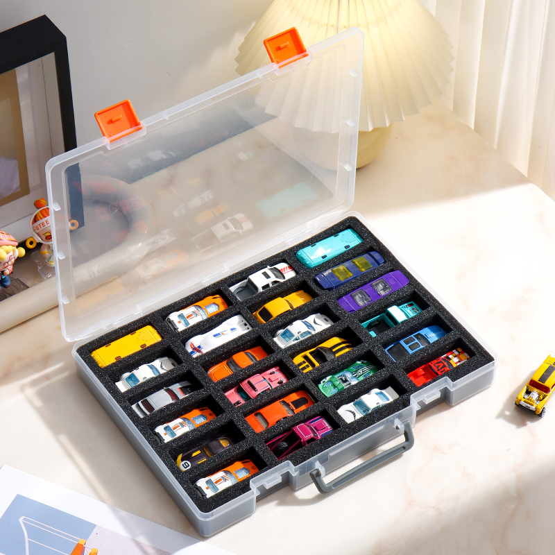 Model Kit Display Case - Fire Color Car Storage Box, 1/64