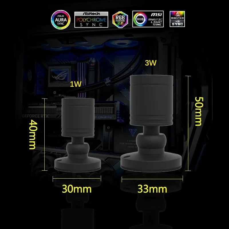 QITU 1W 3W ARGB 5V 3Pin Header - đánh giá và giá Model Kit Display Case