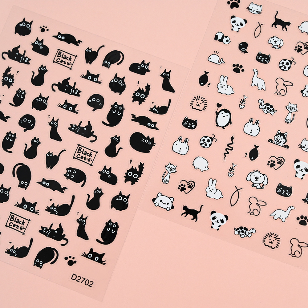 6/12Pcs Black Cat Stickers for - đánh giá và giá Waterslide Decal Paper