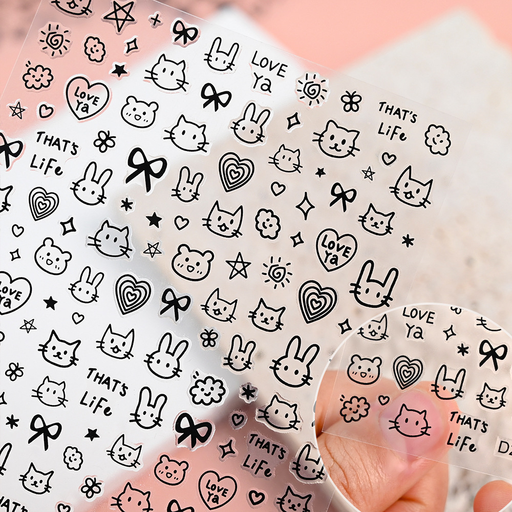 6/12Pcs Black Cat Stickers for - đánh giá và giá Waterslide Decal Paper