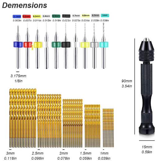 Micro Mini Pin Vise Hand Drill - đánh giá và giá Pin Vice Micro