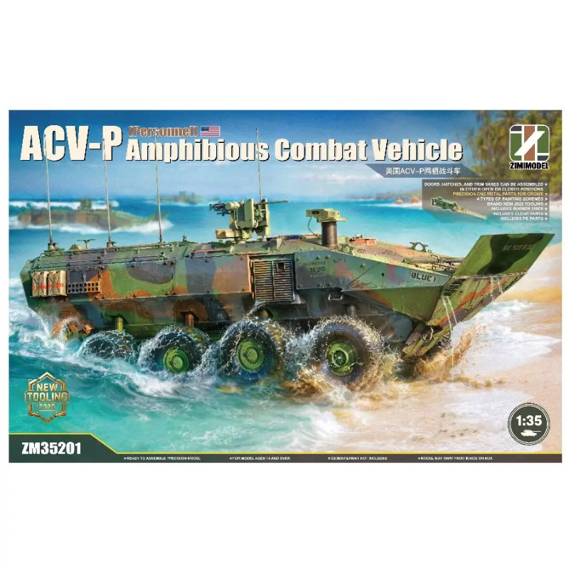 ZM35201 Zimi 1/35 ACV-D Amphib - đánh giá và giá Model Kit Italeri
