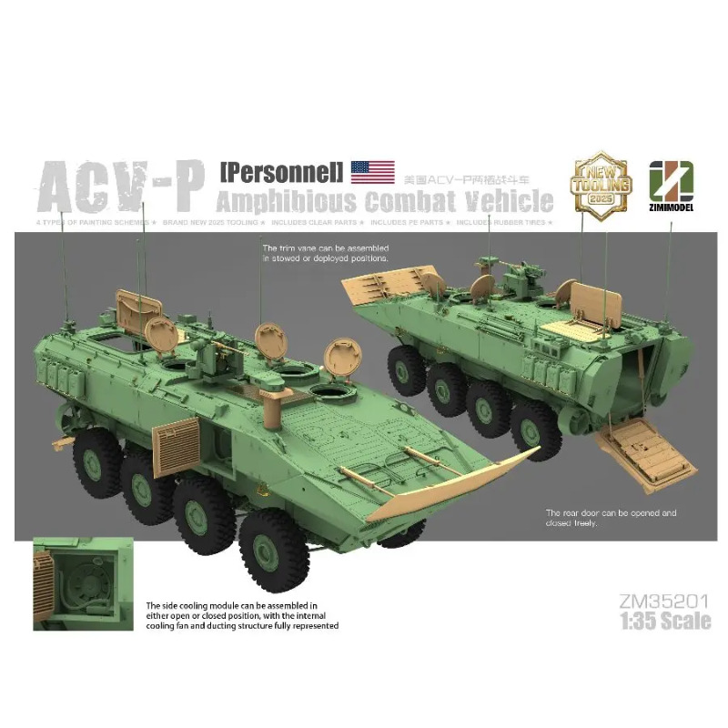 ZM35201 Zimi 1/35 ACV-D Amphib - đánh giá và giá Model Kit Italeri