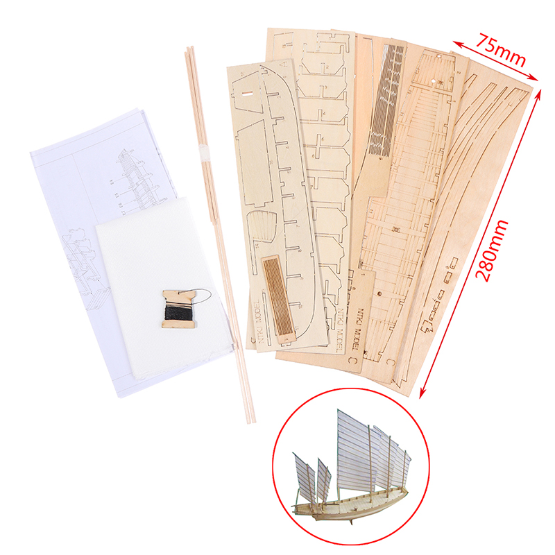 1pcs Chinese sand boat wooden  - đánh giá và giá Model Kit Yacht