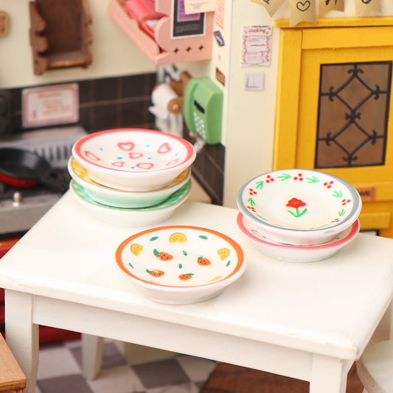 5Pcs 1/12 Dollhouse Mini Plate - đánh giá và giá Model Kitchen Set