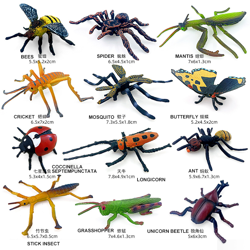 12pcs Wild Insect Animals Mode - đánh giá và giá Model Kit Lizard