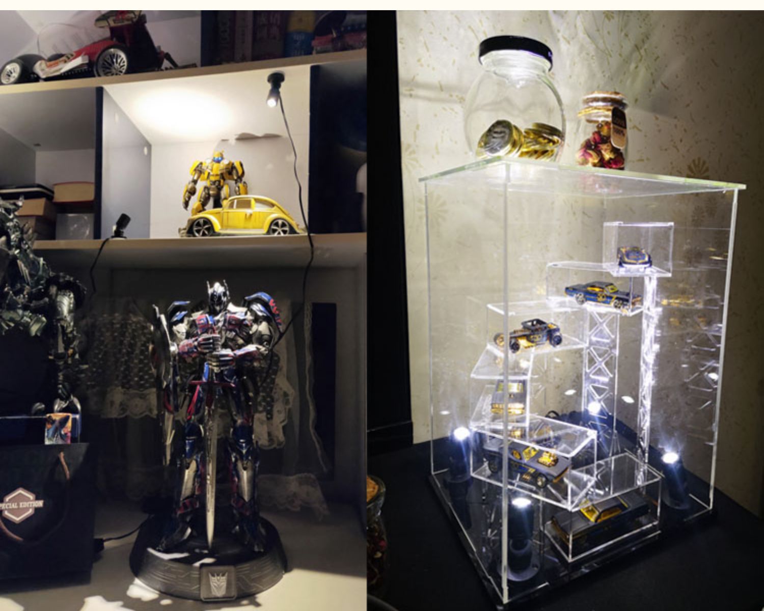 A Group of 4 Pcs LED Spots Lig - đánh giá và giá Model Kit Display Case