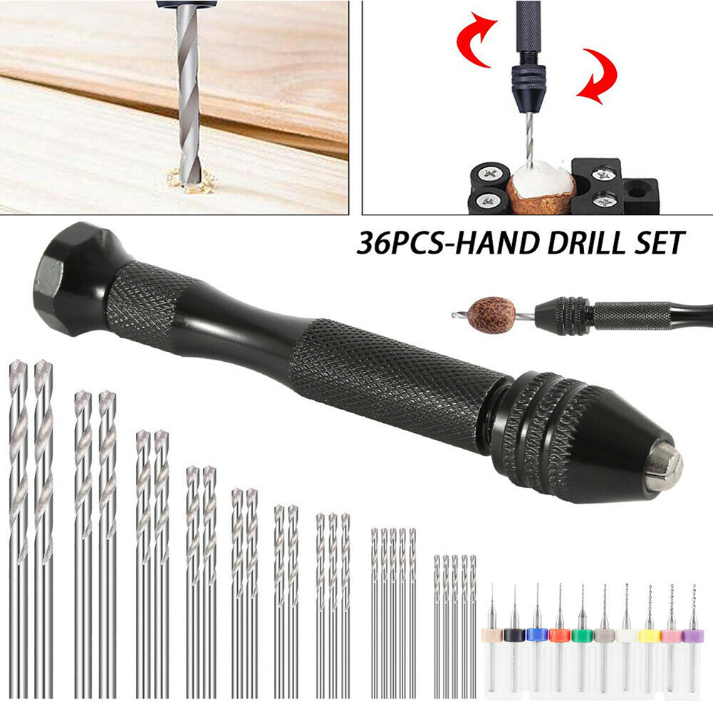 36Pcs Micro Hand Drill Bits Se - đánh giá và giá Pin Vice Micro