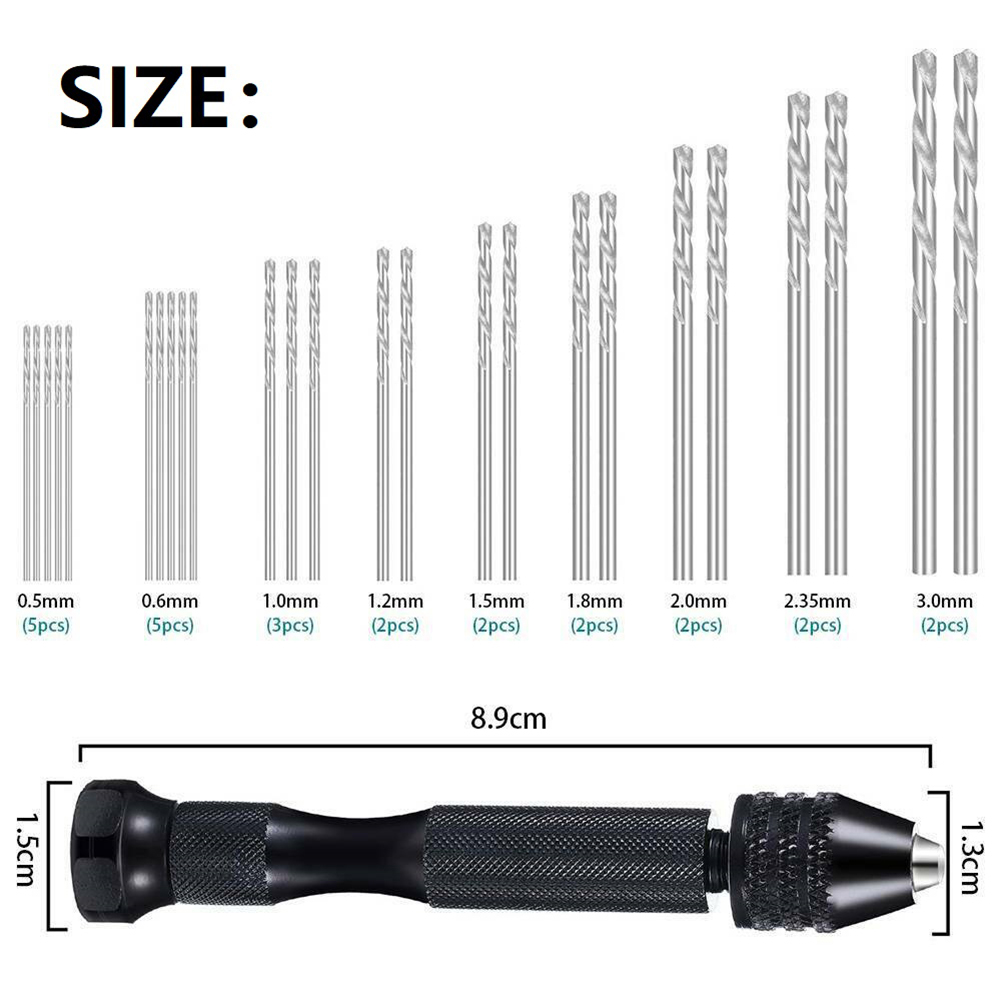 36Pcs Micro Hand Drill Bits Se - đánh giá và giá Pin Vice Micro