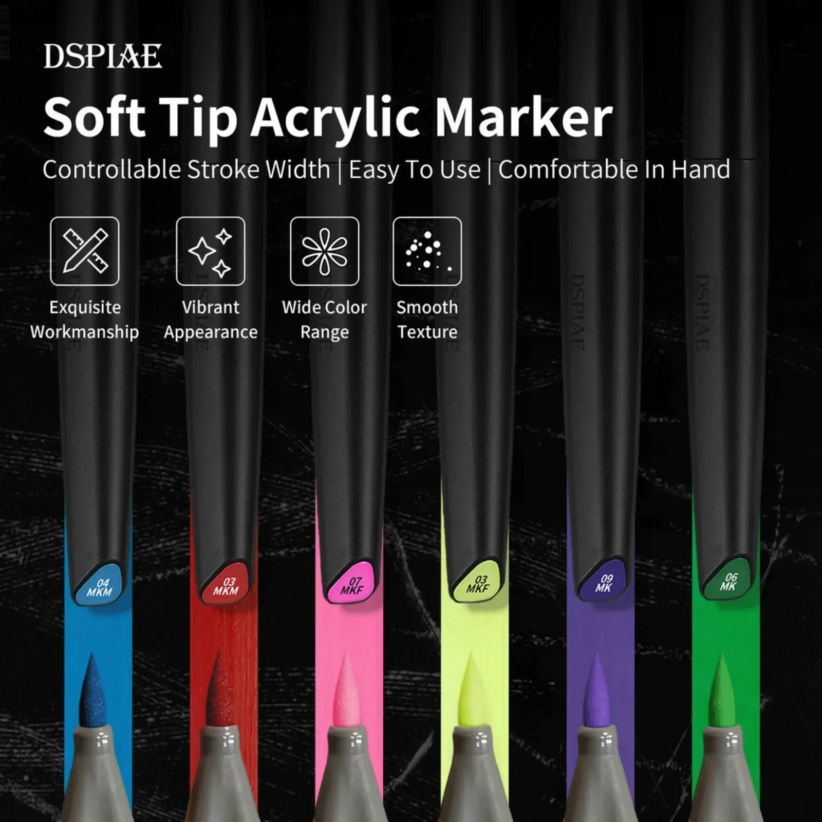 DSPIAE Soft Tip Water-based Ma - đánh giá và giá Model Kit Paint Set
