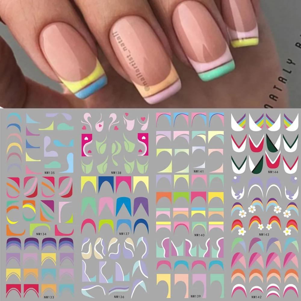 French Tips Nail Slider Sticke - đánh giá và giá Waterslide Decal Paper