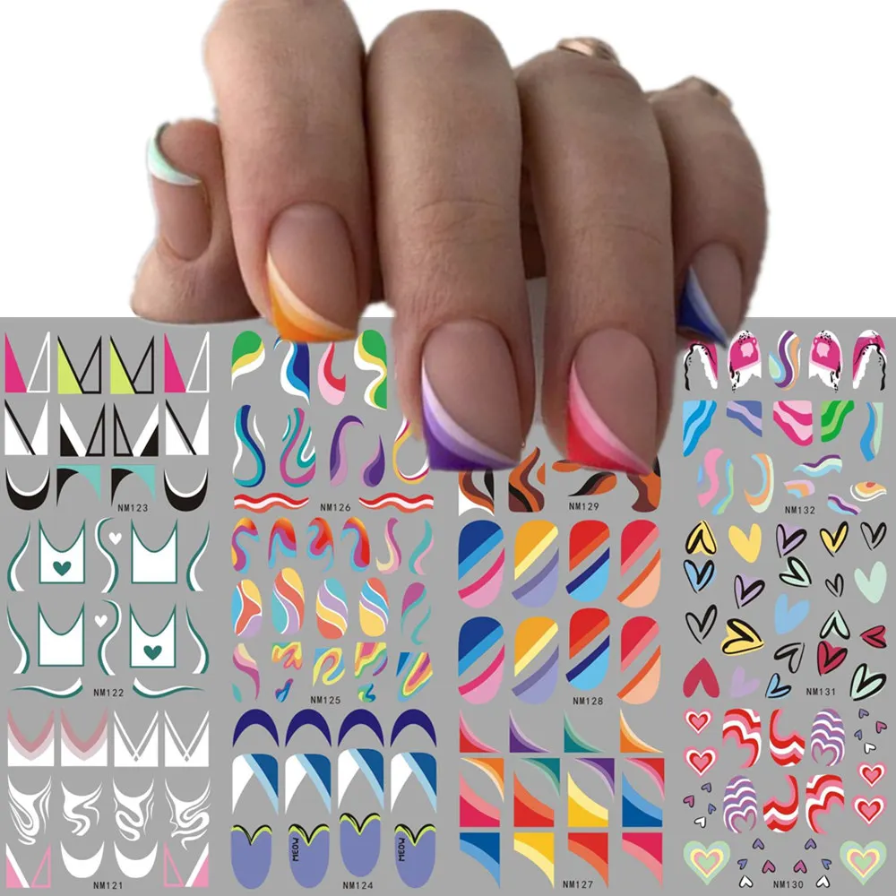 French Tips Nail Slider Sticke - đánh giá và giá Waterslide Decal Paper