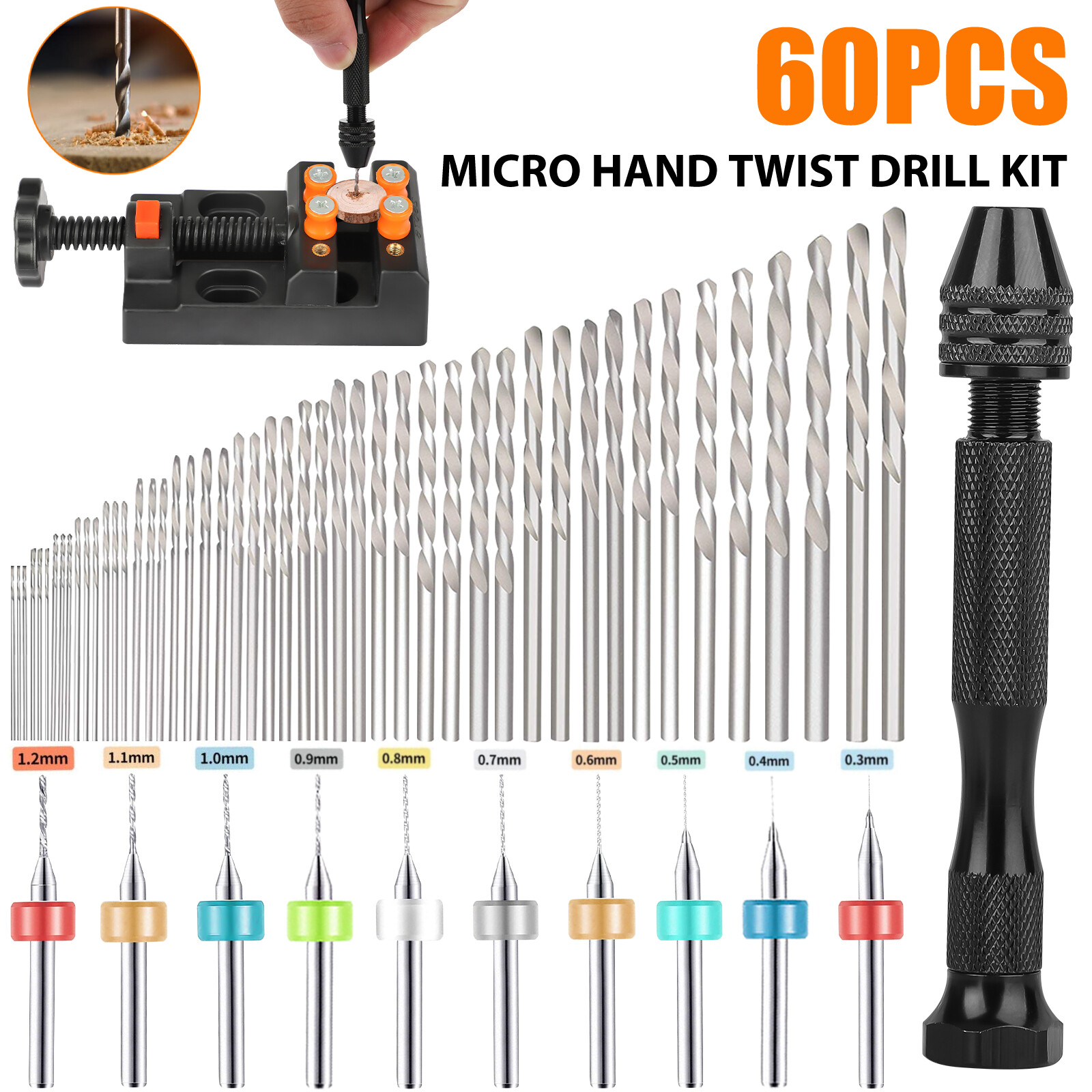 60Pcs Mini Micro Hand Drill Bi - đánh giá và giá Pin Vice Micro