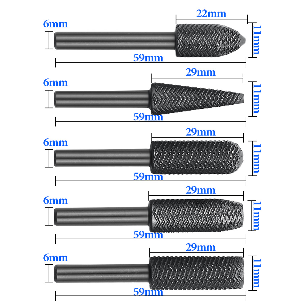 5Pcs Double Cut Rotary Rasp Fi - đánh giá và giá Model Kit Cutter