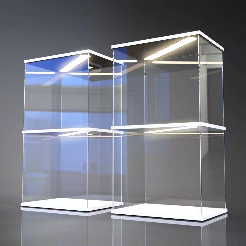 Premium White Chevron Display  - đánh giá và giá Model Kit Display Case
