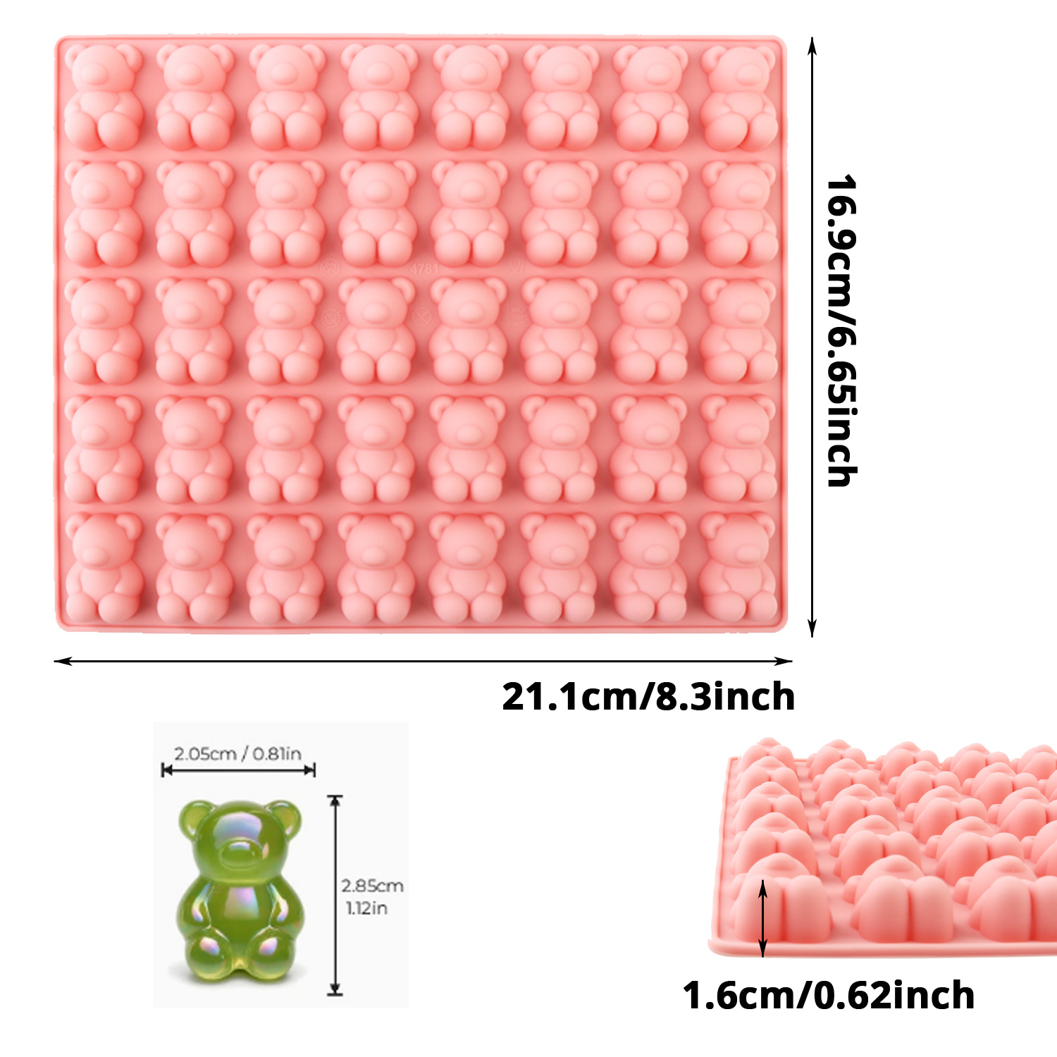 40-Cavity Bear-Shaped Silicone - đánh giá và giá Model Kitchen Set