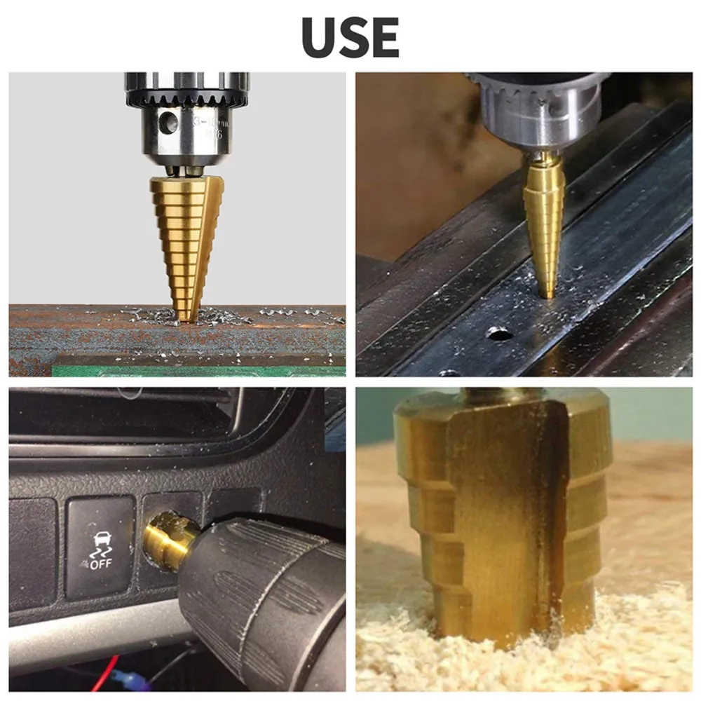 Straight Groove Step Drill Bit - đánh giá và giá Model Kit Cutter