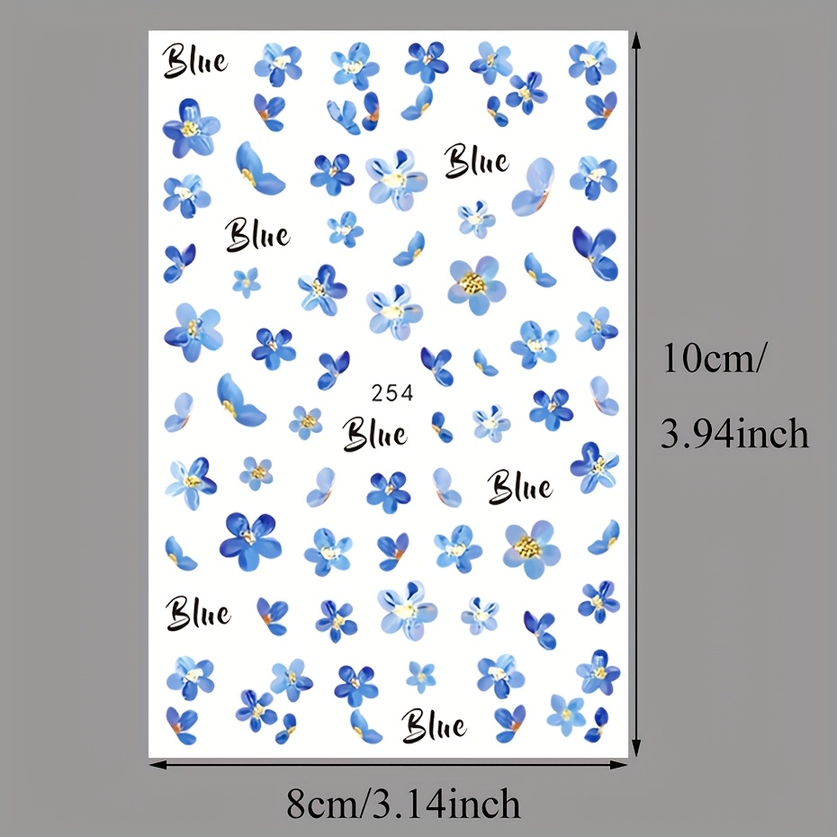 2 pcs 3D Blue Water Color Flow - đánh giá và giá Waterslide Decal Paper