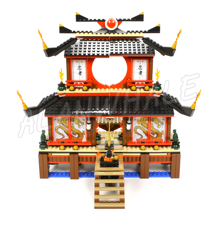 1210pcs Shinobi Fire Temple Fu - đánh giá và giá Model Kit Dragon